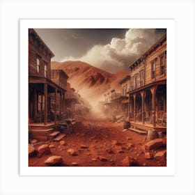 Old West Town 1 Art Print