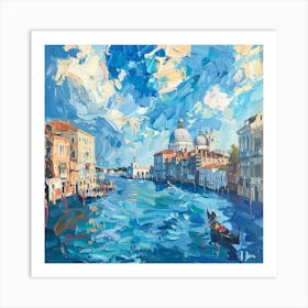 A Venice With Grand Canal Oil Painting Illustrat 1720474960 2 Art Print