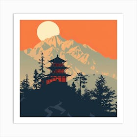 Asian Pagoda 2 Art Print