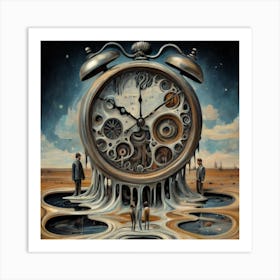 Melting land Art Print