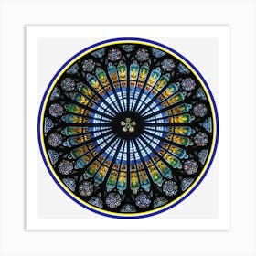 Strasbourg Cathedral Stained Glass Art Print