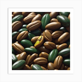 Green Coffee Beans 3 Art Print