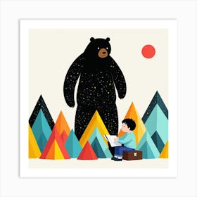 Illustration Of A Bear 10 Art Print