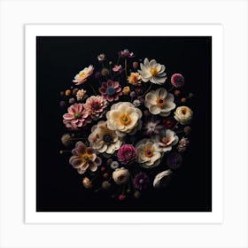 Flowers In A Circle Art Print