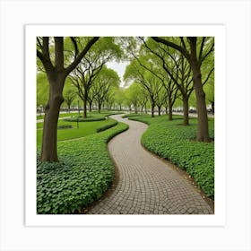 Path In The Park 1 Art Print