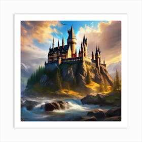 Hogwarts Castle 25 Art Print