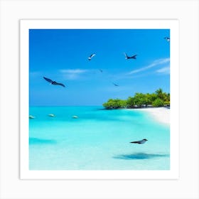 Hawaiian Beach(wall art) Art Print