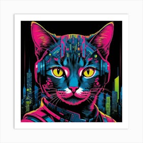 Cat In The City 4 Art Print