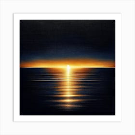 Sunset Over The Ocean 4 Art Print