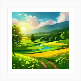 Landscape Painting 245 Art Print