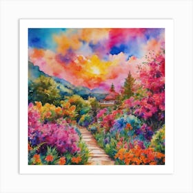 Walk In The Garden Art Print