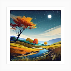 Landscape Painting, Landscape Painting, Landscape Painting, Landscape Painting, Landscape Painting 10 Art Print