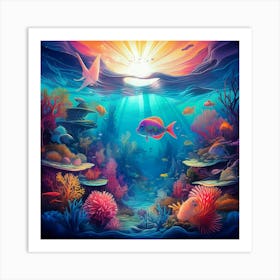 Underwater Seascape 4 Art Print