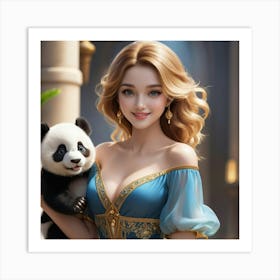 Panda Girl 6 Art Print