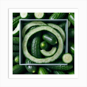 Cucumbers In A Box Art Print