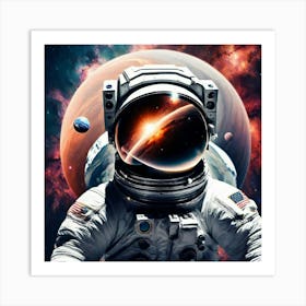 Astronaut In Space 2 Art Print