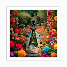 Garden Of Flowers Art Print