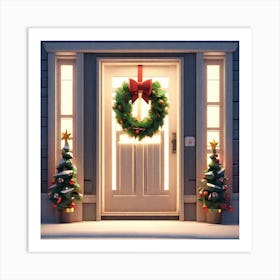 Christmas Door 148 Art Print