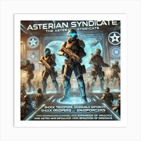 A Detailed Futuristic Scene Depicting The Asterian 2 Art Print