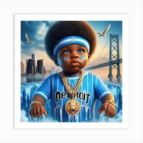 D Town Baby Art Print