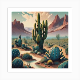 Cactus Wilderness Art Print