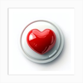 Heart Button 2 Art Print