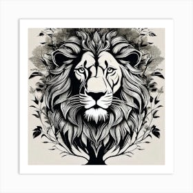 Lion Tree 1 Art Print