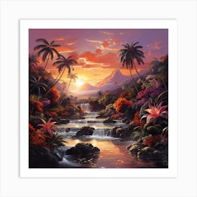 Tropical Sunset 1 Art Print