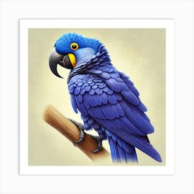 Blue Parrot 2 Art Print