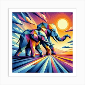 The Benevolent Brothers Elephants Art Print