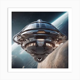 Spaceship In Space 20 Art Print