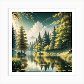 Landscape Painting 242 Art Print