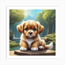 cute dog 2 Art Print