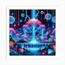 Psychedelic Forest 3 Art Print