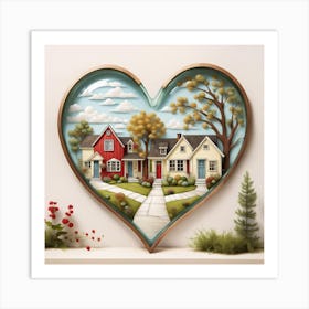 Heart Shaped House Art Print