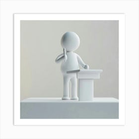 Man Giving A Speech 3 Art Print