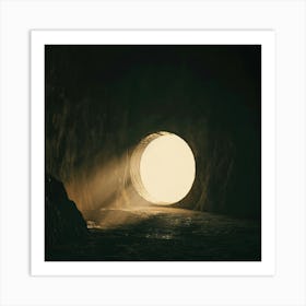 Light Shining Through A Cave Art Print