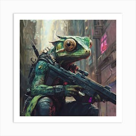 Futuristic Frog Art Print