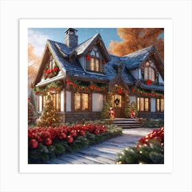 Christmas House 154 Art Print