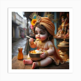 Lord Krishna Art Print