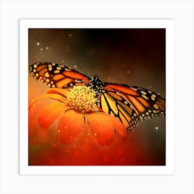 Monarch Butterfly On A Flower Art Print