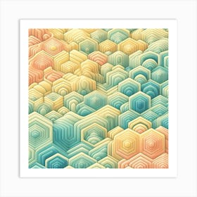 Honeycomb, Abstract 1 Art Print