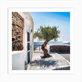 Olive Tree, Seconds Before Sitting Down On The Invisible Bench (I) Art Print