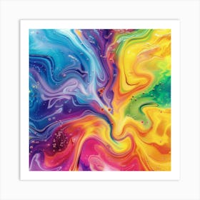 Rainbow Vortex (9) Art Print