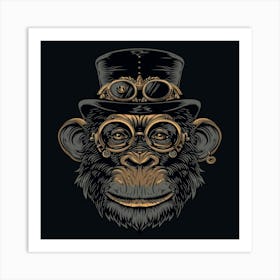 Steampunk Monkey Art Print