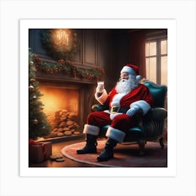 Christmas Santa 16 Art Print