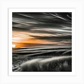 Sunset In The Dunes Art Print