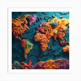 World Map 5 Art Print