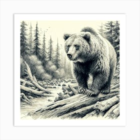 Grizzly Bear Art Print