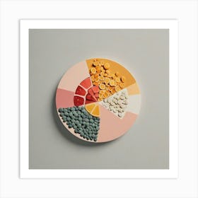 Pie Of Fruits And Vegetables Art Print